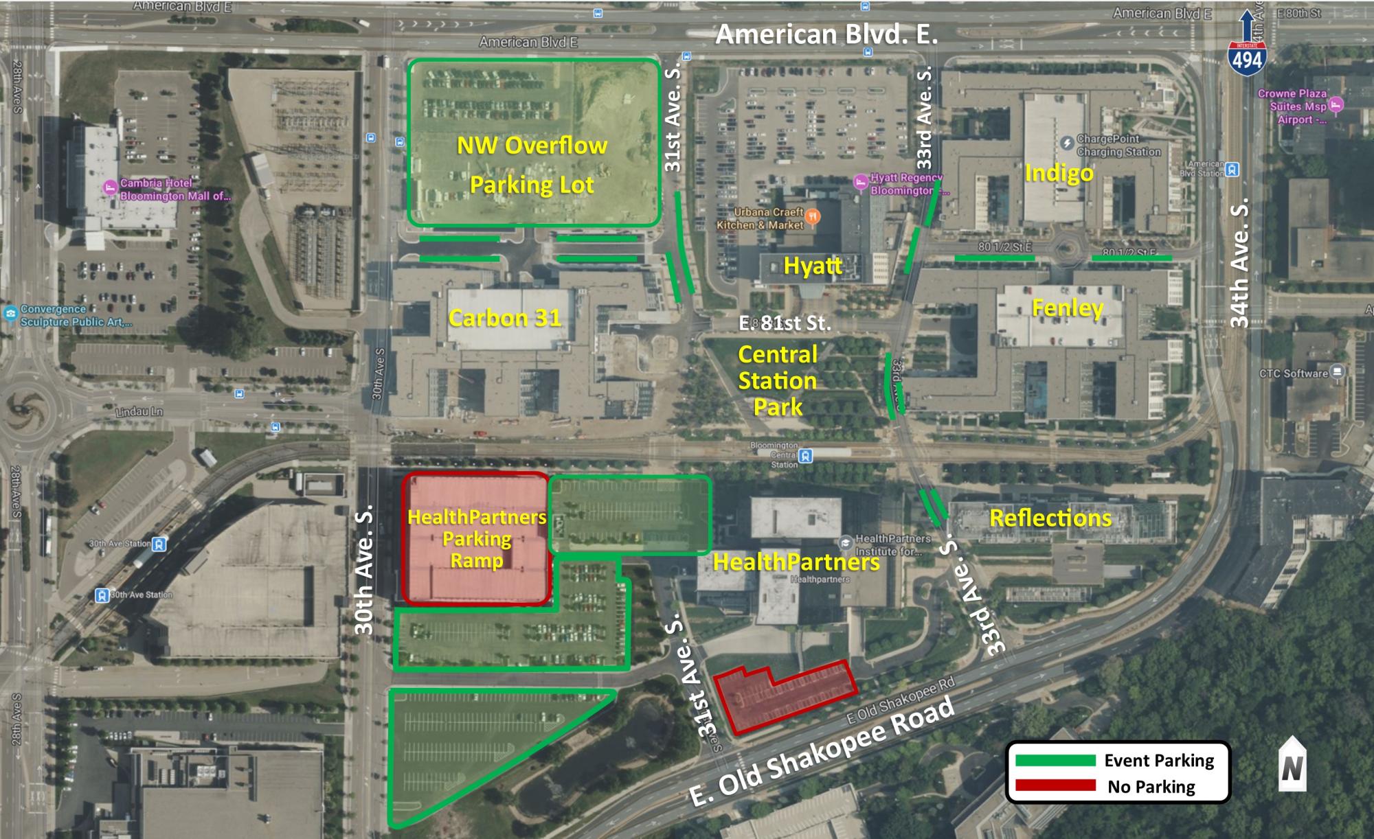 Central Station Park parking map On The One Fest 2024