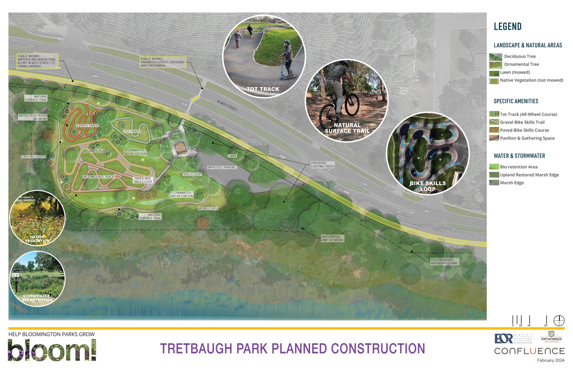 Tretbaugh Bike Skills Park Site Plan Rendering