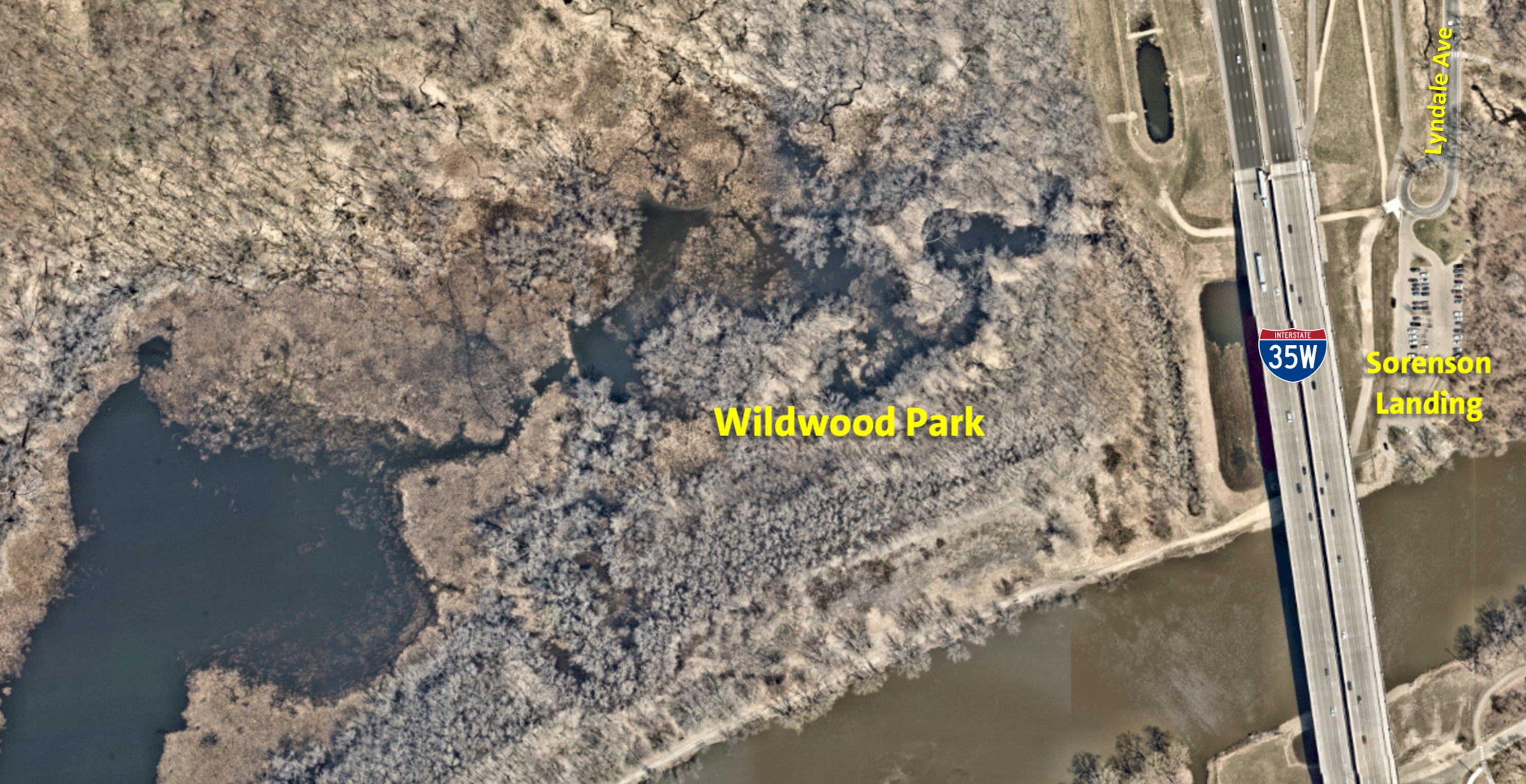 Wildwood Park GIS Overhead Image with Sorenson Landing