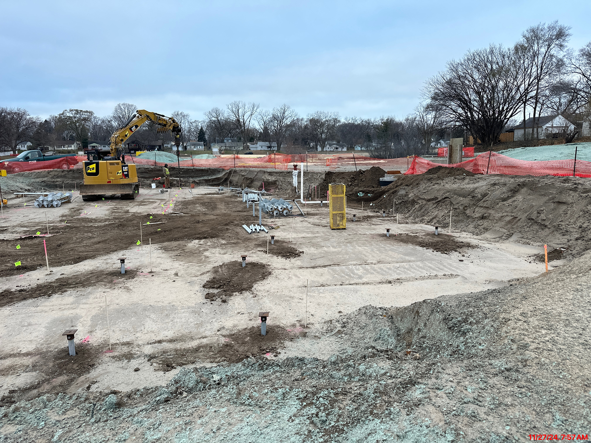 Bryant Park construction photo December 2 2024 shelter building footings