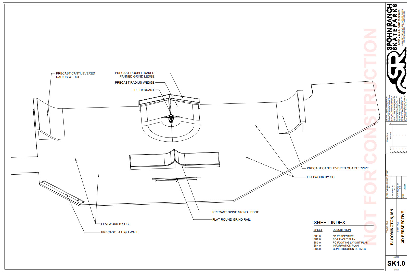 Bryant Park Skate Spot Schematic 1