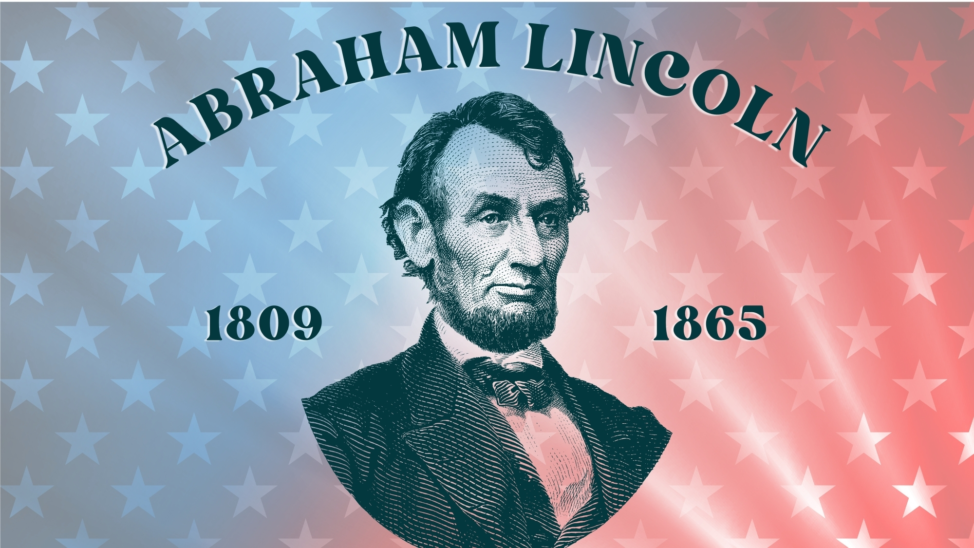 Abraham Lincoln graphic with birth and death years