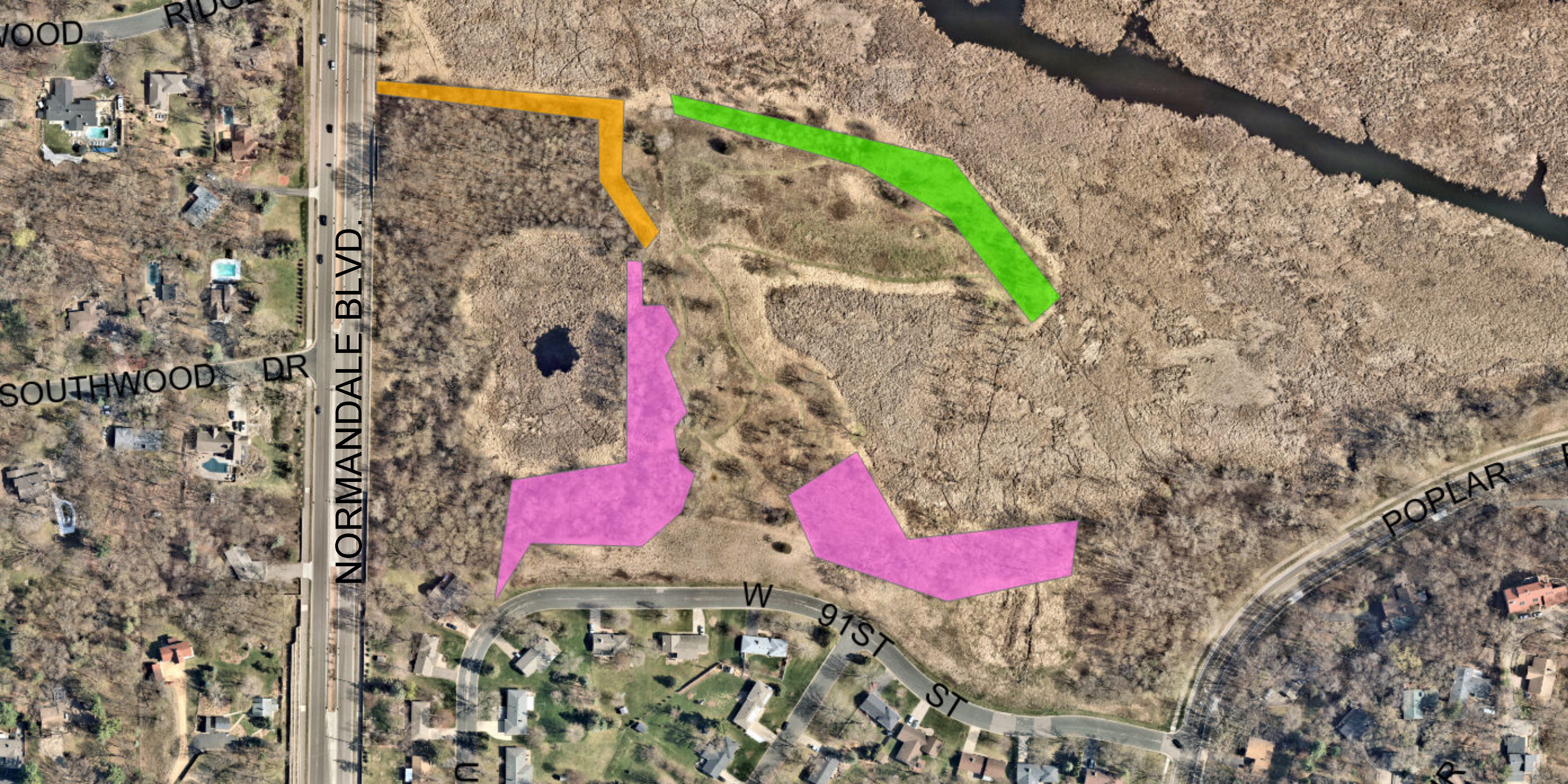 Nord Myr Park Phase 2 Restoration Map January 2025