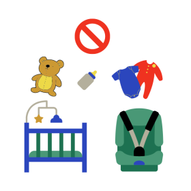 clipart of baby items not accepted at baby gear swap