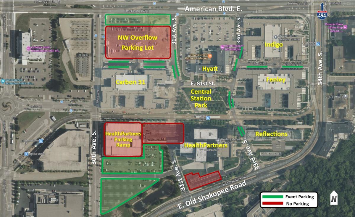 BCS Park Parking Map