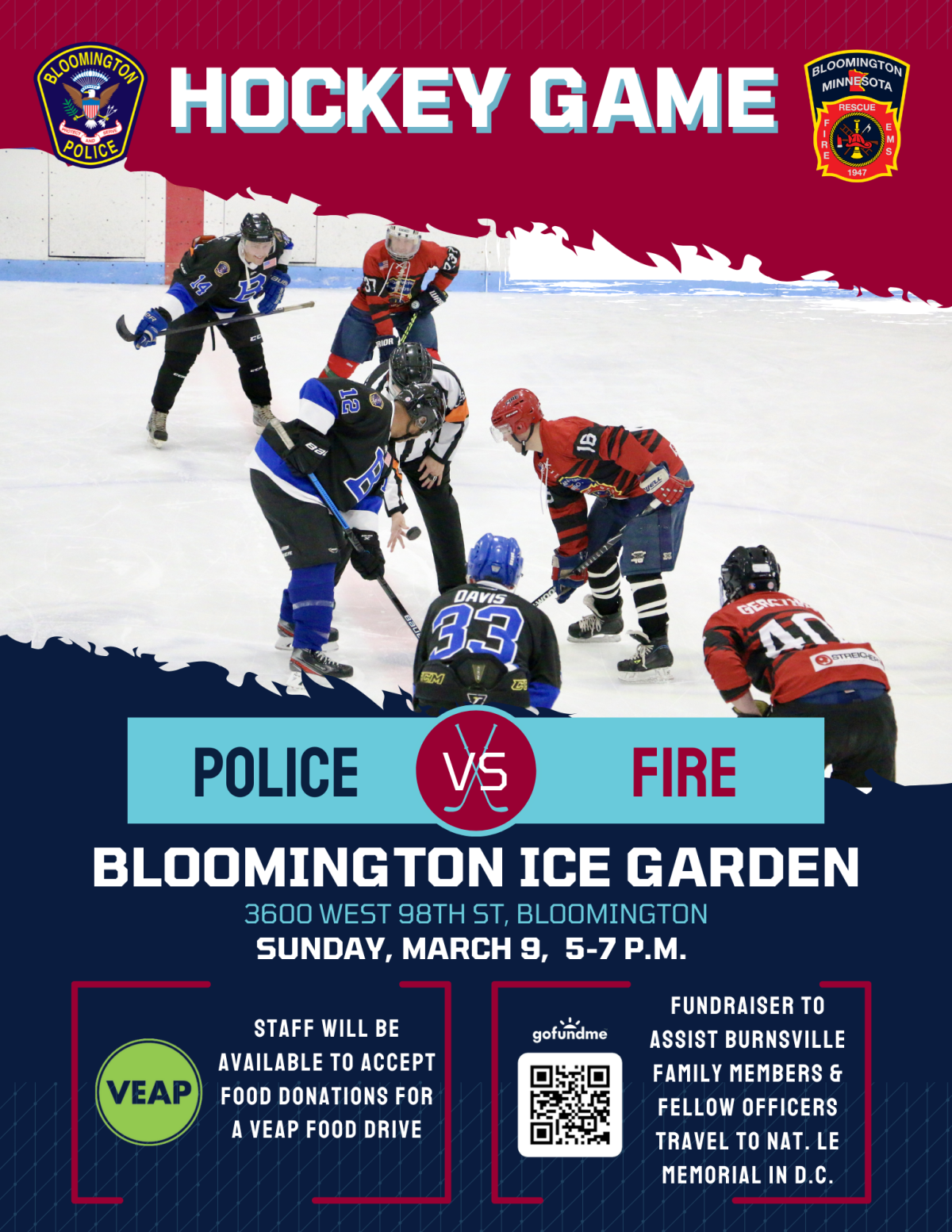 Police Vs Fire Hockey Game