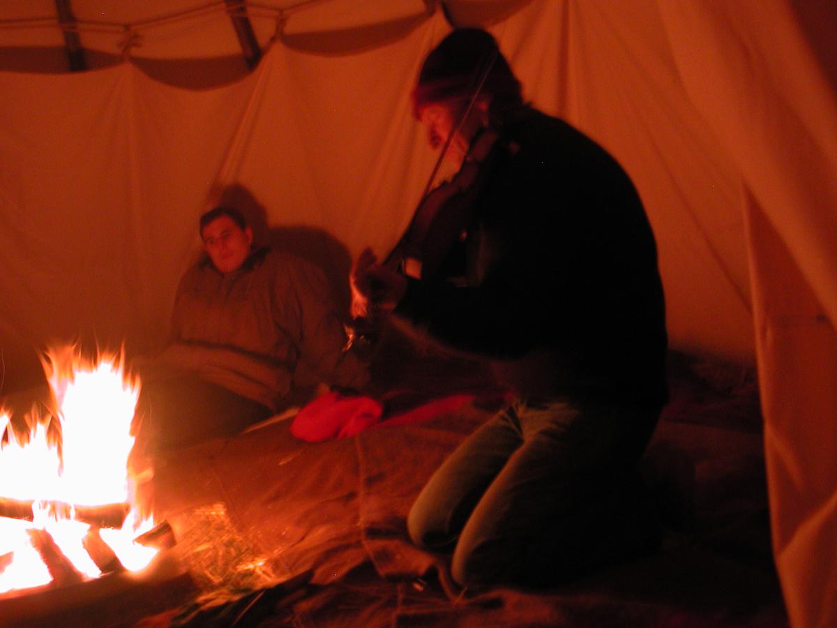 Winter Fete Teepee Fidling