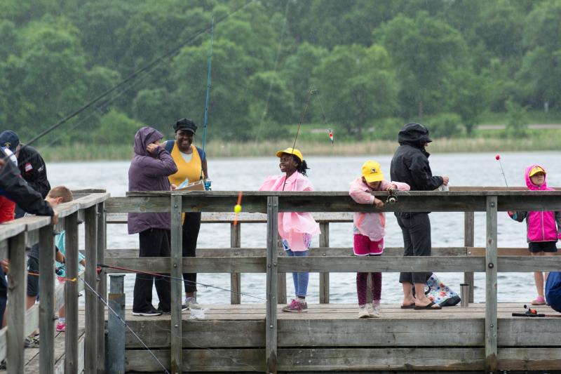 Kids at Bush Lake Fishing Fair