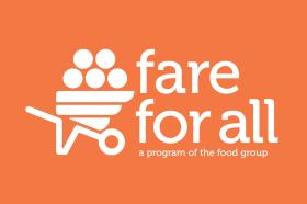 Fare For All Orange and White logo