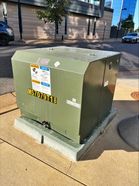 Utility box located at the south east corner of 33rd Avenue and 80 1/2 Street.